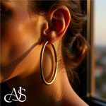 Load image into Gallery viewer, Gold Diamond-cut Texture Hoop Earrings - 10K and 14K Yellow, White and Rose Gold - Lightweight Thin 3mm
