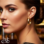 Load image into Gallery viewer, Gold Half Round Tube Oval Omega Backs Hoop Earrings - 10K and 14K Yellow or White Gold - Lightweight Thin 5mm
