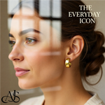 Load image into Gallery viewer, Gold Half Round Omage Backs Hoop Earrings - 10K and 14K Yellow or White Gold - Lightweight Thin 7.75mm
