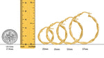 Load image into Gallery viewer, 14K Yellow and White Gold Twisted Hoop Earrings 2.75mm Width
