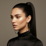 Load image into Gallery viewer, C-Hoop Open Circle Earrings 14K Yellow, White, or Rose Gold - Lightweight Thin 2mm Width
