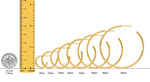 Load image into Gallery viewer, C-Hoop Open Circle Earrings 14K Yellow, White, or Rose Gold - Lightweight Thin 2mm Width
