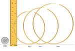 Load image into Gallery viewer, C-Hoop Open Circle Earrings 14K Yellow, White, or Rose Gold - Lightweight Thin 2mm Width
