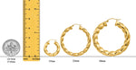 Load image into Gallery viewer, 14K Yellow Gold Twist Tube Hoop Earrings 5mm Width in 3 Sizes
