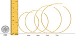 Load image into Gallery viewer, C-Hoop Open Circle Earrings 14K Yellow or White Gold - Lightweight Thin 1.2mm Width
