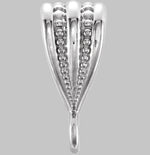 Load image into Gallery viewer, Tapered Connector Bail with ring in 10K/14K/18K Yellow White Rose Gold , Sterling Silver or Platinum - Jewelry Findings
