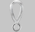 Load image into Gallery viewer, Tapered Connector Bail with ring in 10K/14K/18K Yellow White Rose Gold , Sterling Silver or Platinum - Jewelry Findings
