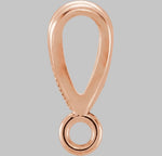 Load image into Gallery viewer, Tapered Connector Bail with ring in 10K/14K/18K Yellow White Rose Gold , Sterling Silver or Platinum - Jewelry Findings
