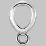 Load image into Gallery viewer, Bombe Tapered Semi-Polished Bail with ring in 10K/14K/18K Yellow White Rose Gold and Sterling Silver - Jewelry Findings

