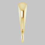 Load image into Gallery viewer, Tapered Semi-Polished Bail with ring in 10K/14K/18K Yellow White Rose Gold, Platinum and Sterling Silver - Jewelry Findings
