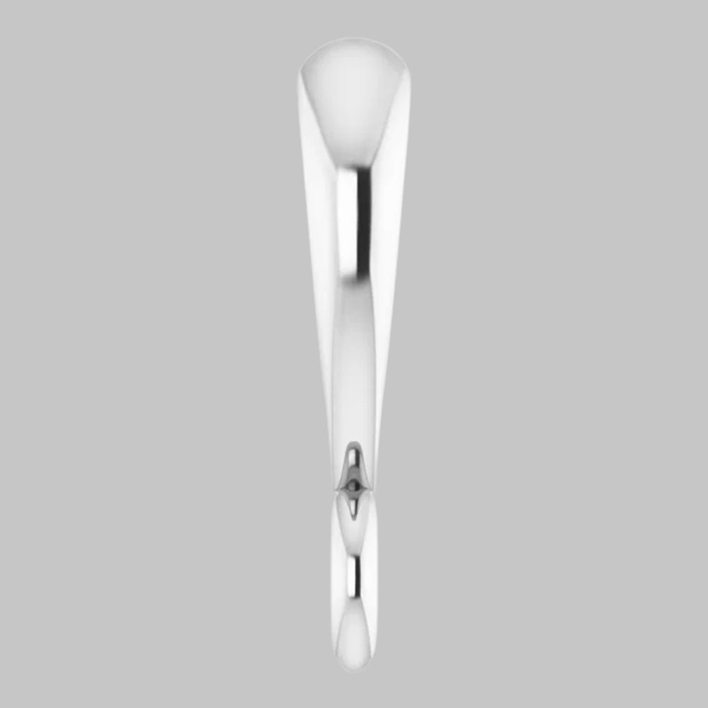Tapered Semi-Polished Bail with ring in 10K/14K/18K Yellow White Rose Gold, Platinum and Sterling Silver - Jewelry Findings