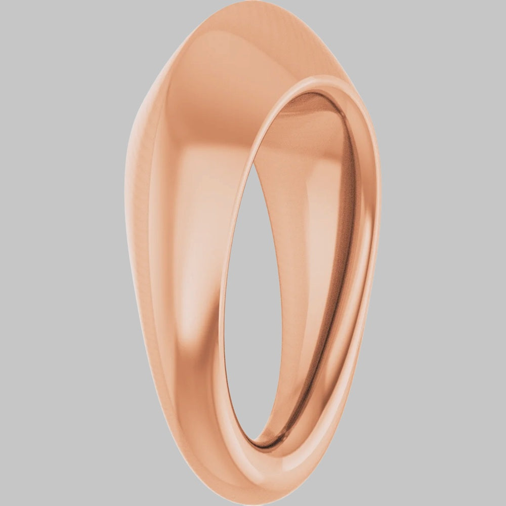 Knife Edge Tapered Bail with ring in 10K/14K/18K Yellow White Rose Gold, Sterling Silver and Platinum - Jewelry Findings
