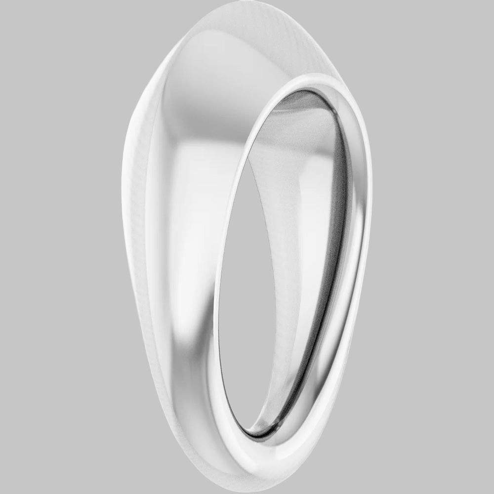 Knife Edge Tapered Bail with ring in 10K/14K/18K Yellow White Rose Gold, Sterling Silver and Platinum - Jewelry Findings