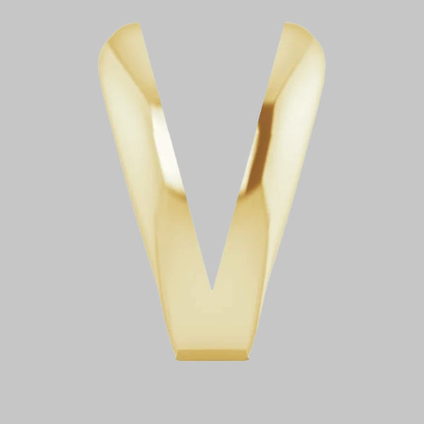Rabbit Ear Bail with ring in 10K/14K/18K Yellow White Rose Gold , Sterling Silver and Platinum - Jewelry Findings