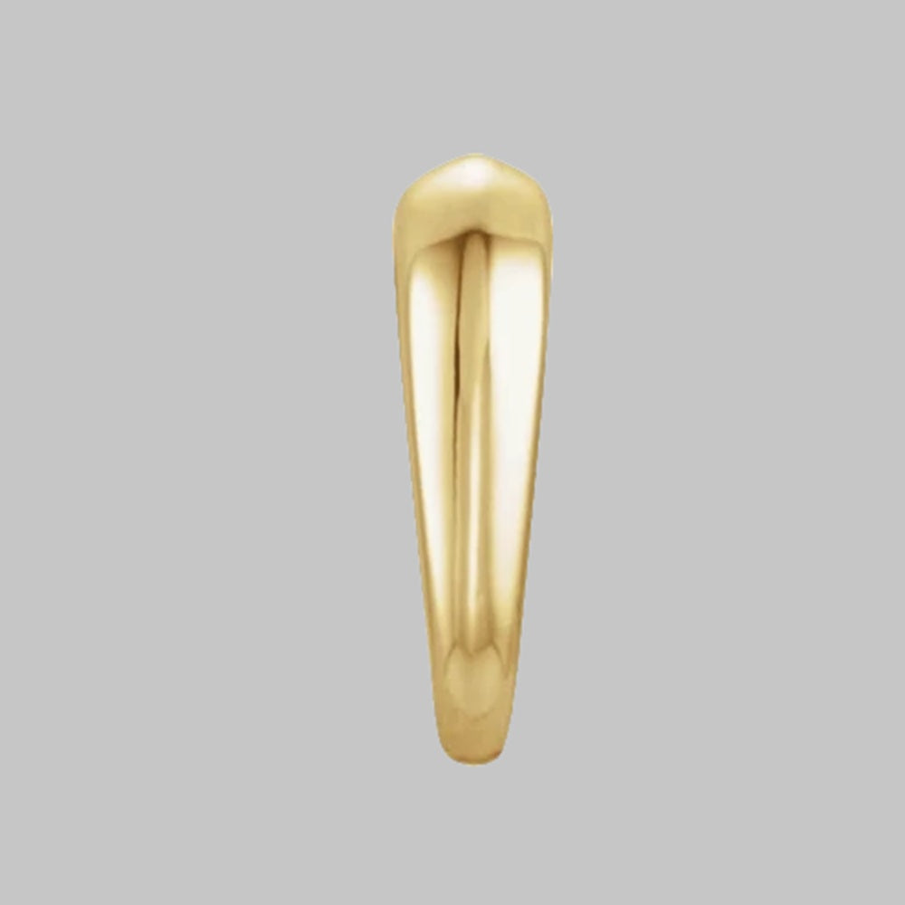 Tapered Snap On Bail with ring in 10K/14K/18K Yellow White Rose Gold, Sterling Silver and Platinum - Jewelry Findings