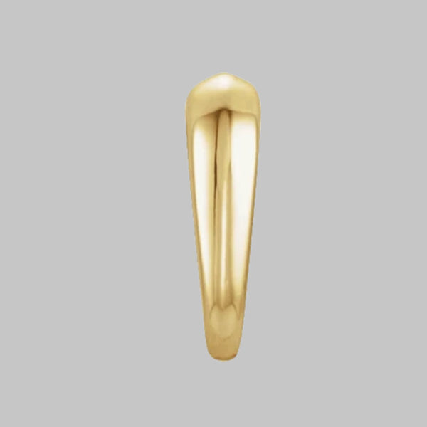 Tapered Snap On Bail with ring in 10K/14K/18K Yellow White Rose Gold, Sterling Silver and Platinum - Jewelry Findings