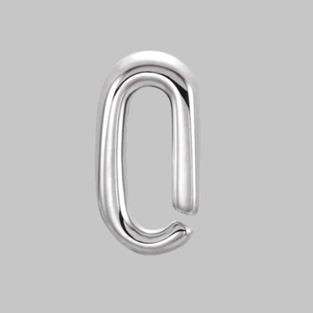 Tapered Snap On Bail with ring in 10K/14K/18K Yellow White Rose Gold, Sterling Silver and Platinum - Jewelry Findings