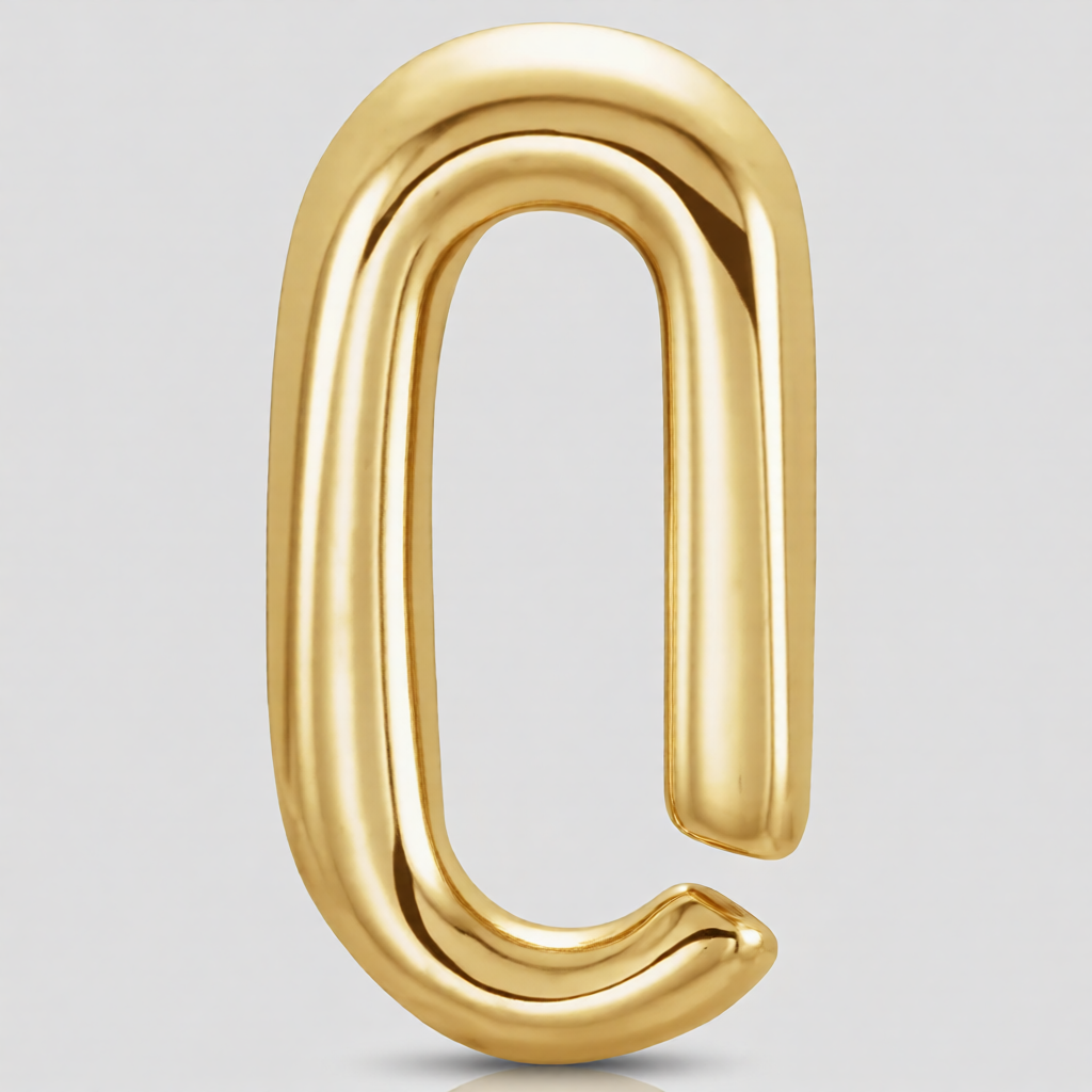 Tapered Snap On Bail with ring in 10K/14K/18K Yellow White Rose Gold, Sterling Silver and Platinum - Jewelry Findings