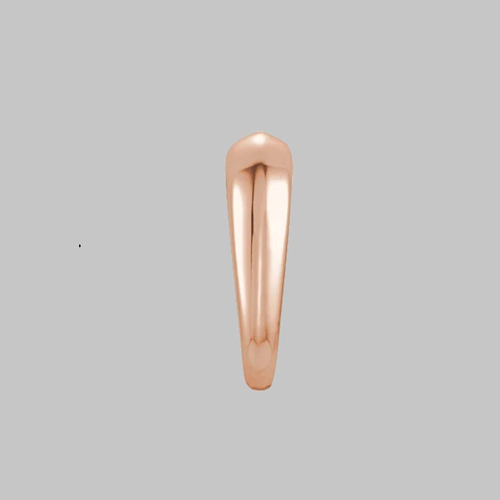 Tapered Snap On Bail with ring in 10K/14K/18K Yellow White Rose Gold, Sterling Silver and Platinum - Jewelry Findings