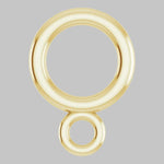 Load image into Gallery viewer, Circle Bail with ring in 10K/14K/18K Yellow White Rose Gold and Sterling Silver - Jewelry Findings
