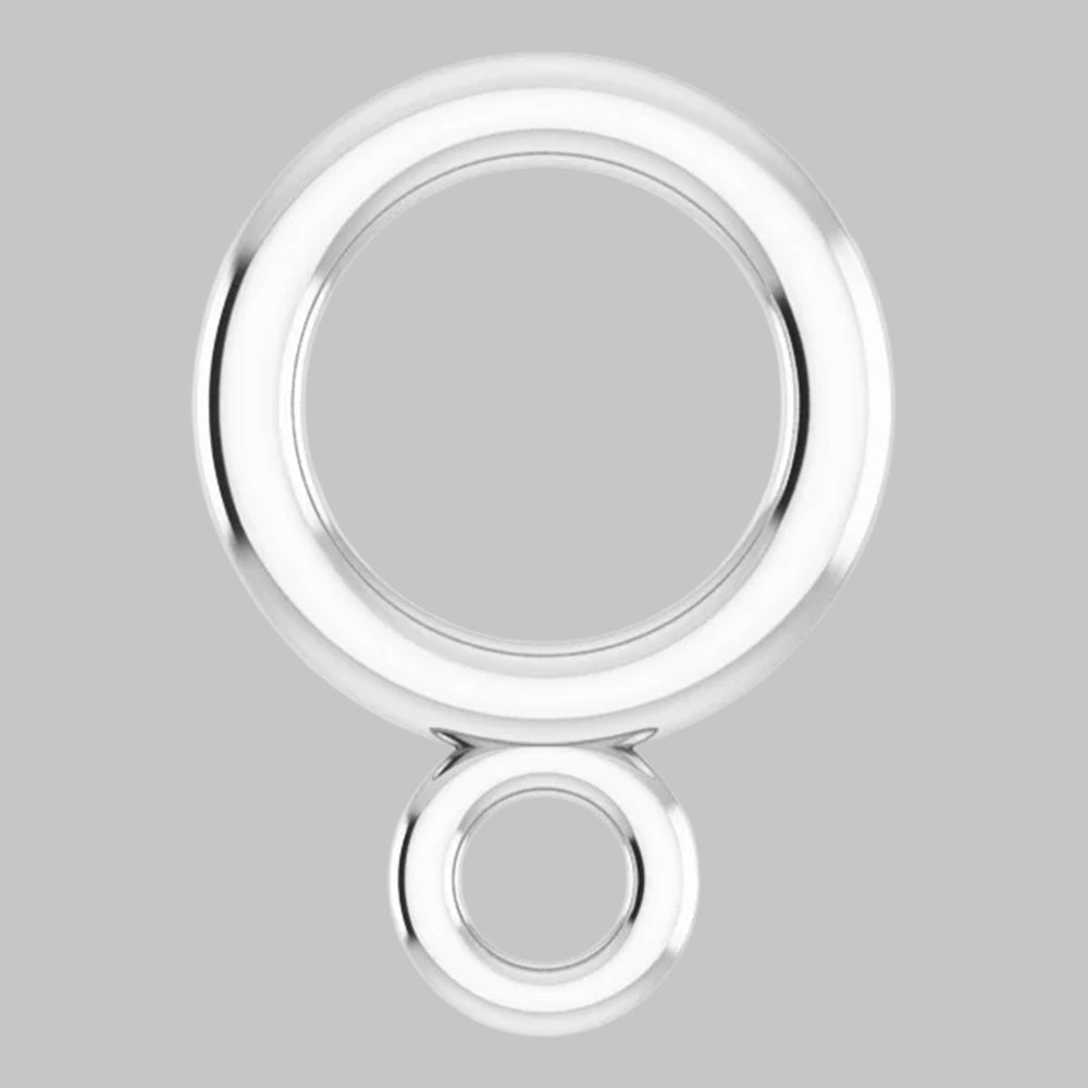 Circle Bail with ring in 10K/14K/18K Yellow White Rose Gold and Sterling Silver - Jewelry Findings