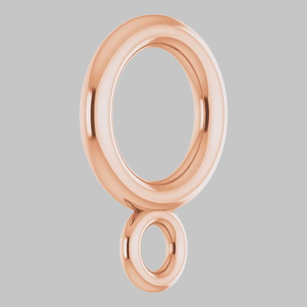 Circle Bail with ring in 10K/14K/18K Yellow White Rose Gold and Sterling Silver - Jewelry Findings