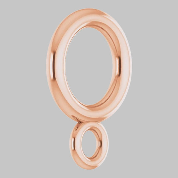 Circle Bail with ring in 10K/14K/18K Yellow White Rose Gold and Sterling Silver - Jewelry Findings