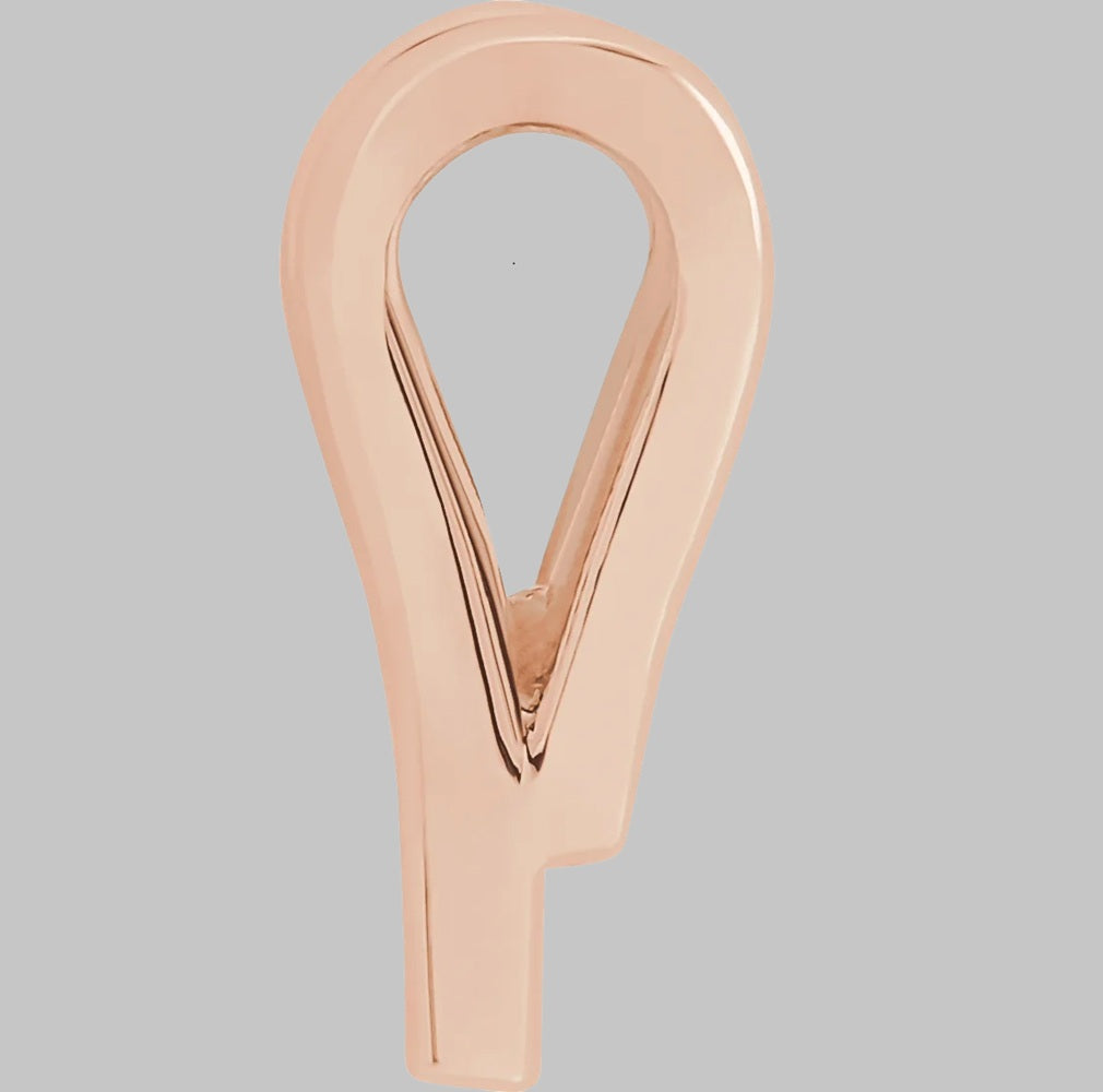 Rabbit Ear Bail Semi-Polished Finish in 10K/14K/18K Yellow White Rose Gold, Sterling Silver and Platinum - Jewelry Findings
