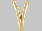 Load image into Gallery viewer, Rabbit Ear Bail Semi-Polished Finish in 10K/14K/18K Yellow White Rose Gold, Sterling Silver and Platinum - Jewelry Findings

