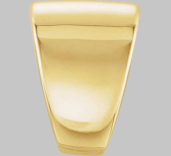 Tapered Bail in 10K/14K/18K Yellow White Rose Gold, Sterling Silver and Platinum - Jewelry Findings