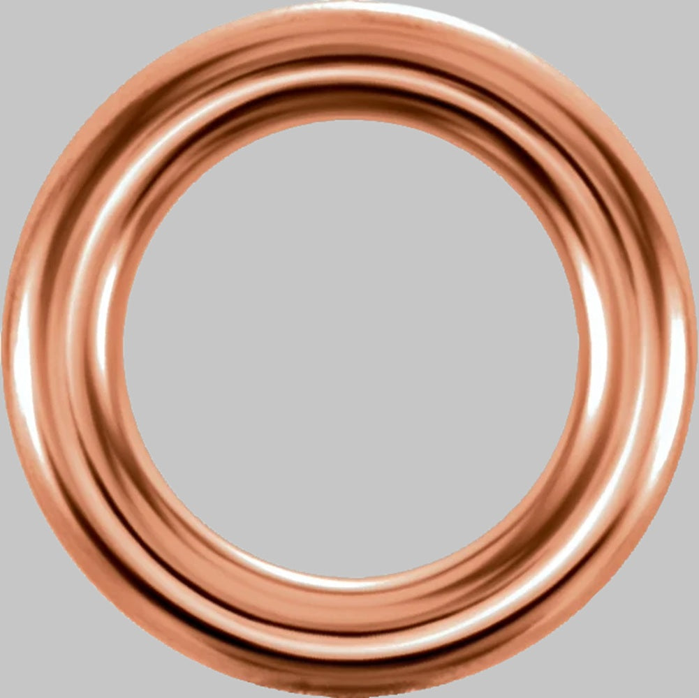Semi Polished Circle Bail in 10K/14K/18K Yellow White Rose Gold, Sterling Silver and Platinum - Jewelry Findings