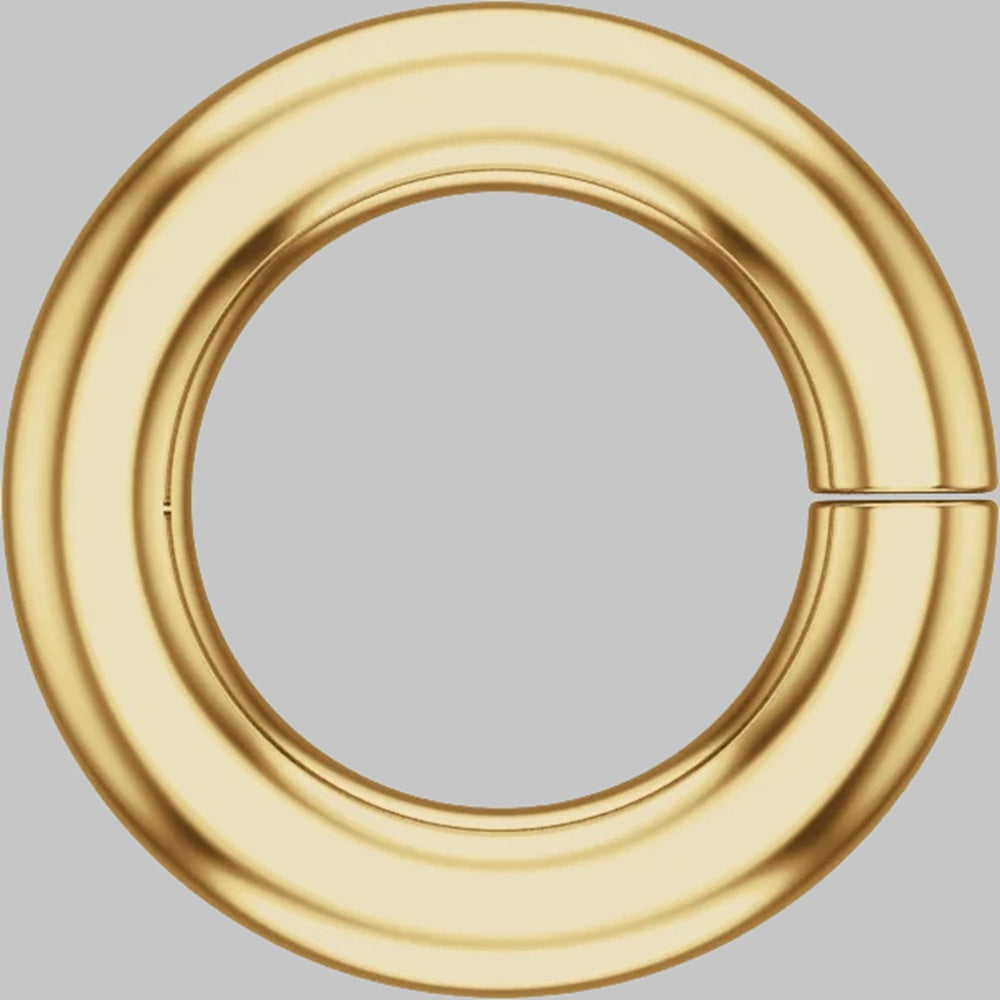 Round Jump O Rings Connectors in Solid 10K/14K/18K Yellow White Rose Gold and Platinum - Jewelry Findings