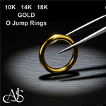 Load image into Gallery viewer, Round Jump O Rings Connectors in Solid 10K/14K/18K Yellow White Rose Gold and Platinum - Jewelry Findings
