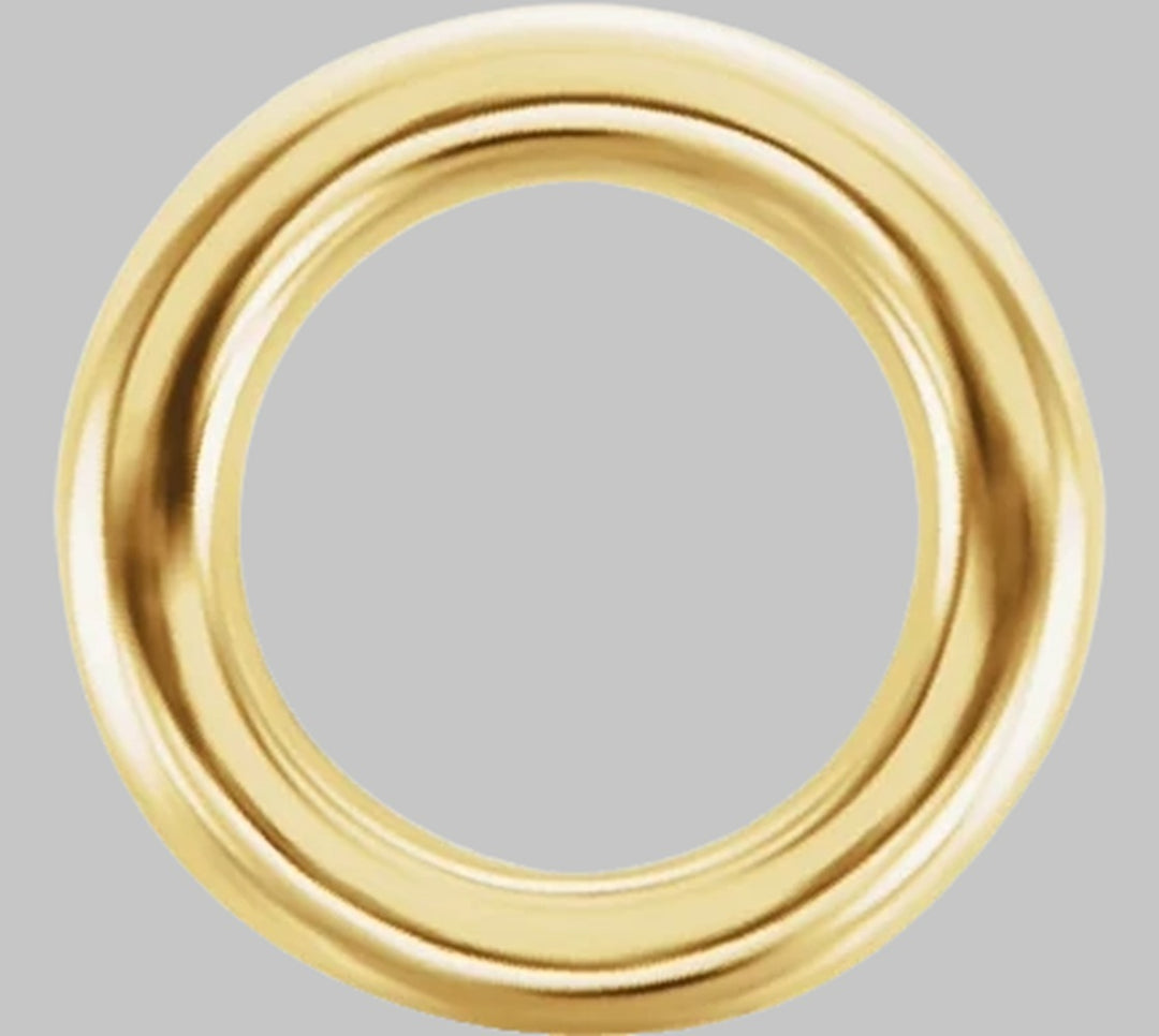 Semi Polished Circle Bail in 10K/14K/18K Yellow White Rose Gold, Sterling Silver and Platinum - Jewelry Findings