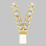 Load image into Gallery viewer, Lab-Grown Diamond French-Set Rabbit Ear Bail in 14K Yellow White Rose Gold and Platinum - Jewelry Findings

