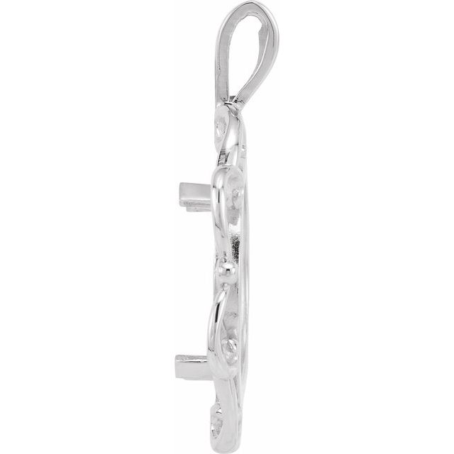 Coin Frame Bezel Tab Back Setting Pendant Mounting in 14K Yellow White Gold and Sterling Silver - 13x1 mm Coin Size