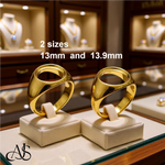 Load image into Gallery viewer, Mens Coin Ring Mounting 10K 14K Yellow White Gold, Platinum and Sterling Silver in 13mm and 13.9mm Coin Size
