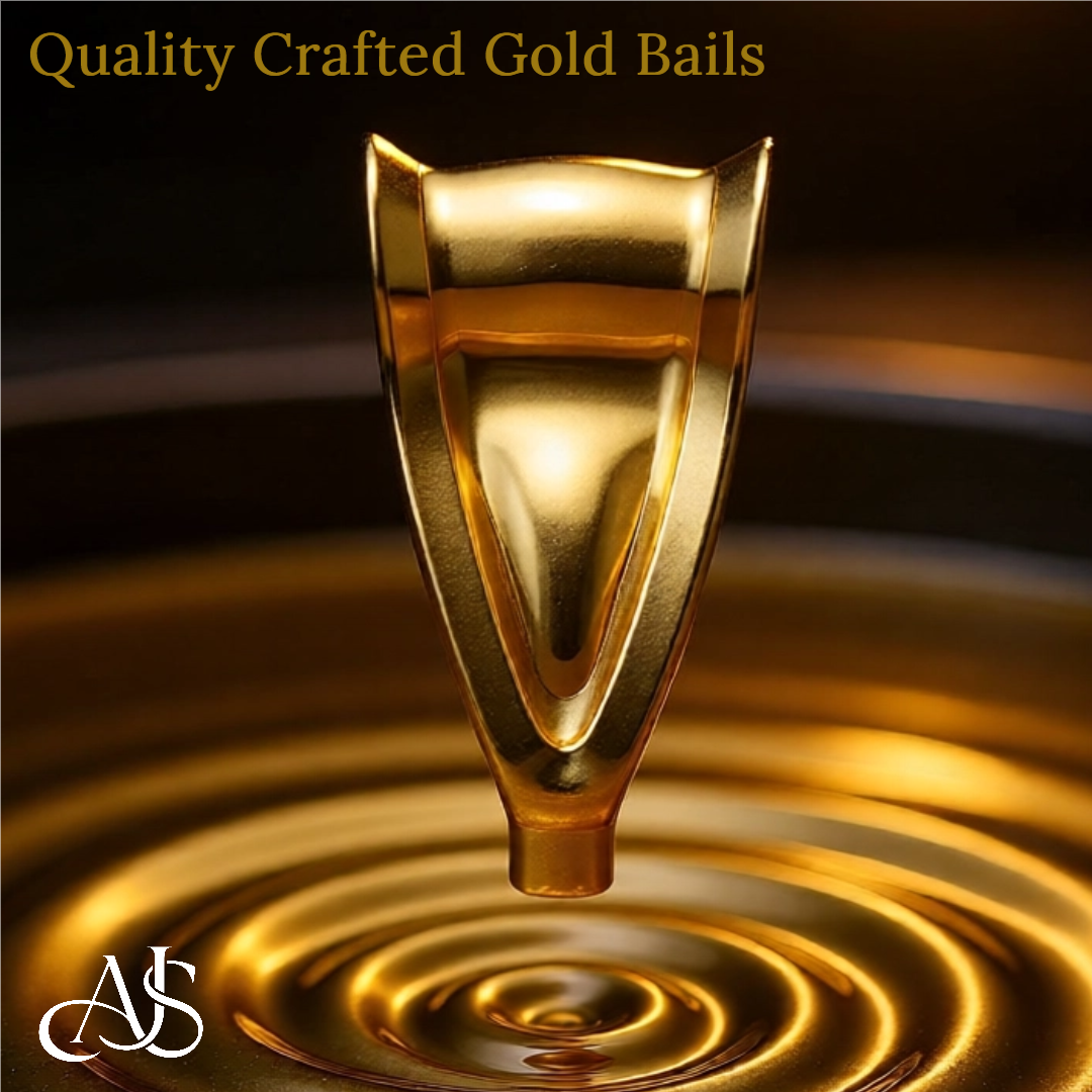 14K Yellow White Gold Semi-Polished Tapered Pinched Bail