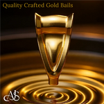 Load image into Gallery viewer, 14K Yellow White Gold Semi-Polished Tapered Pinched Bail
