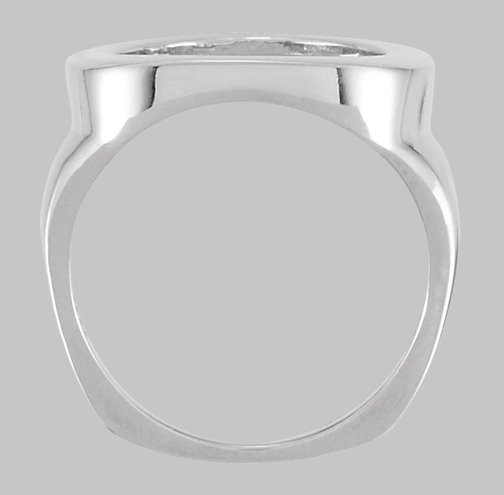 Coin Frame Bezel Tab Back Setting Ring Mounting in 10K/14K/18K Yellow White Gold, Sterling Silver and Platinum with 13mm and 13.9mm Coin Size