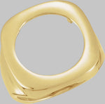 Load image into Gallery viewer, Coin Frame Bezel Tab Back Setting Ring Mounting in 10K/14K/18K Yellow White Gold, Sterling Silver and Platinum with 13mm and 13.9mm Coin Size
