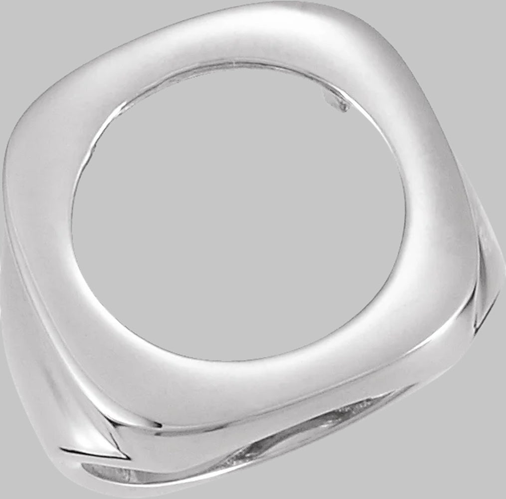 Coin Frame Bezel Tab Back Setting Ring Mounting in 10K/14K/18K Yellow White Gold, Sterling Silver and Platinum with 13mm and 13.9mm Coin Size