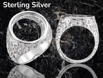 Load image into Gallery viewer, Coin Frame Bezel Polished Nugget Ring Mounting in 10K/14K Yellow White Gold and Sterling Silver with 17.9 mm Coin Size
