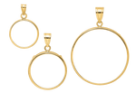 Load image into Gallery viewer, 14K Yellow Gold Coin Bezel Mountings for US and Foreign Coins in 13mm - 39.5mm Coin Size
