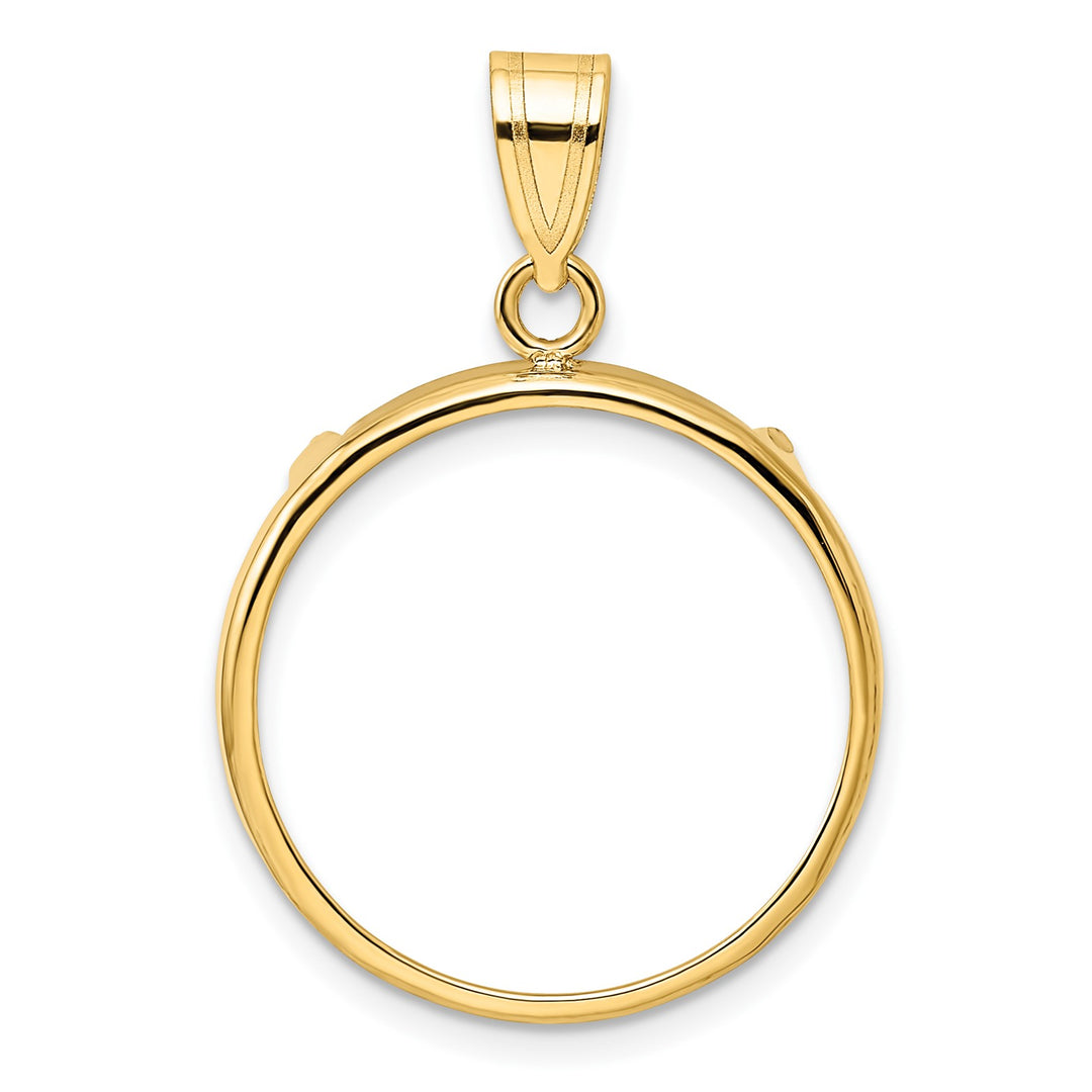 14K Yellow Gold Coin Bezel Mountings for US and Foreign Coins in 13mm - 39.5mm Coin Size