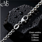 Load image into Gallery viewer, Round Box 950 Platinum Chain Necklace Widths 1.6mm, 2.7mm, and 3.2mm
