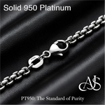 Load image into Gallery viewer, Round Box 950 Platinum Chain Necklace Widths 1.6mm, 2.7mm, and 3.2mm

