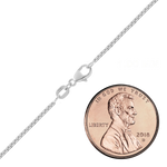 Load image into Gallery viewer, Venetian Box Chain Necklace 1mm Width Solid 950 Platinum
