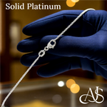 Load image into Gallery viewer, Venetian Box Chain Necklace 1mm Width Solid 950 Platinum
