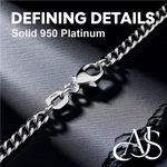 Load image into Gallery viewer, Curb Link 950 Platinum Chain Necklace 1.0mm, 1.80mm, 2.70mm Widths
